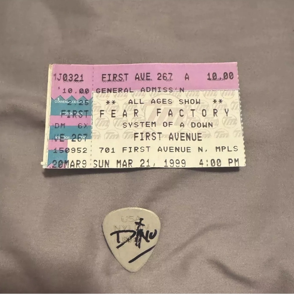 Fear Factory and Static-X Autographed Guitar Pick